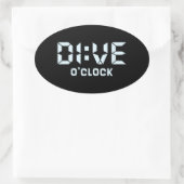 Sticker Ovale Dive O'Clock (Sac)