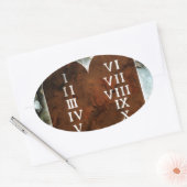 Sticker Ovale Dix commandements (Enveloppe)
