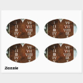 Sticker Ovale Dix commandements (Feuille)