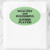 Sticker ovale Djembe riche et réussi (Sac)
