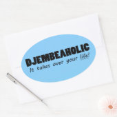 Sticker ovale Djembeaholic Life (Enveloppe)