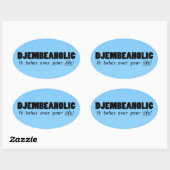 Sticker ovale Djembeaholic Life (Feuille)