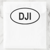 Sticker Ovale Djibouti "DJI" (Sac)