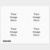 Sticker Ovale do-it-yourself Modèles facile ajouter TEXTE PHOTO  (Feuille)