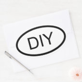 Sticker ovale do-it-yourself style Euro (Enveloppe)