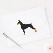 Sticker Ovale doberman pinscher (Enveloppe)