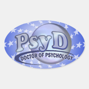 Sticker Ovale Docteur en psychologie PsyD LOGO
