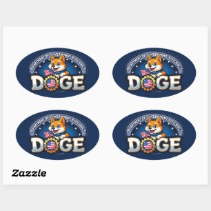 Sticker Ovale DOGE Efficacité du ministère
