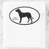 Sticker Ovale Dogo Argentino SIlhouette (Sac)