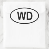 Sticker Ovale Dominique "WD" (Sac)