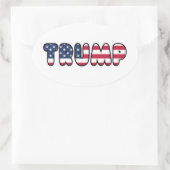 Sticker Ovale Donald Trump appuie les élections présidentielles (Sac)