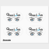 Sticker Ovale Donne Un Sourire (Feuille)