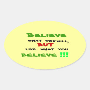 Sticker Ovale Don't be a Hypocrite