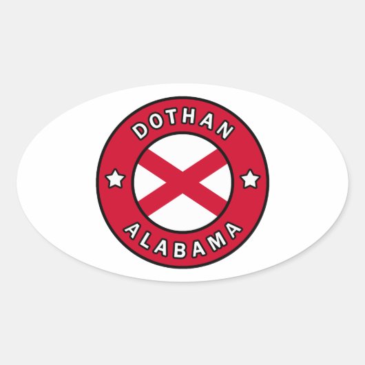 Sticker Ovale Dothan Alabama (Devant)
