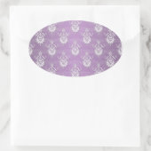 Sticker Ovale Double Damask Lavande Violet (Sac)