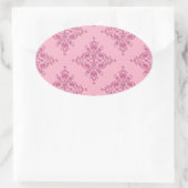 Sticker Ovale Douce Damask Rose (Sac)
