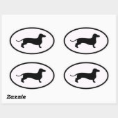 Sticker Ovale doxie (Feuille)