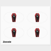 Sticker Ovale Draculas Coffin (Feuille)