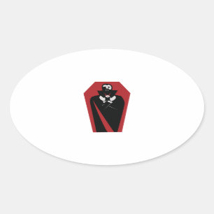 Sticker Ovale Draculas Coffin