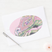 Sticker Ovale Dragon (Enveloppe)