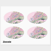 Sticker Ovale Dragon (Feuille)