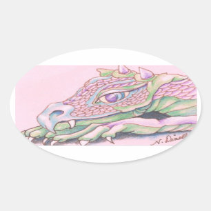 Sticker Ovale Dragon