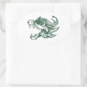 Sticker Ovale dragon (Sac)