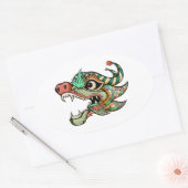 Sticker Ovale dragon (Enveloppe)