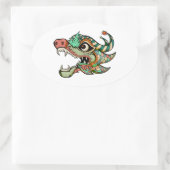 Sticker Ovale dragon (Sac)