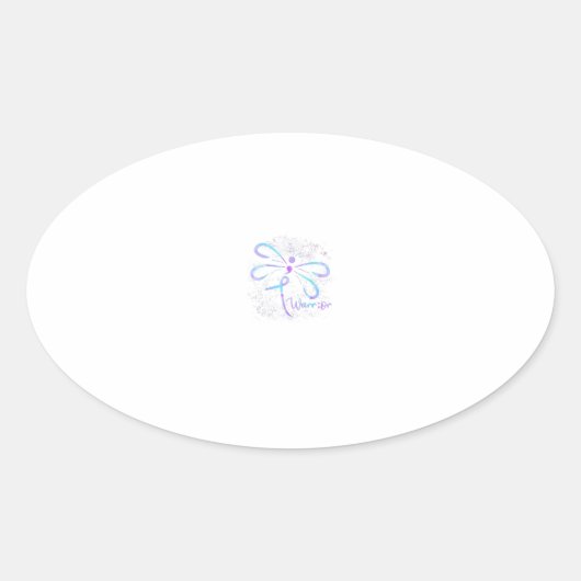 Sticker Ovale Dragon de sensibilisation à la prévention du suici (Devant)