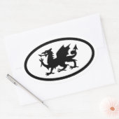 Sticker Ovale Dragon gallois (Enveloppe)