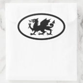 Sticker Ovale Dragon gallois (Sac)
