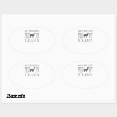 Sticker Ovale Drama Llama a reçu un Feed Drama My Llama (Feuille)