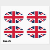 Sticker Ovale Drapeau (Feuille)