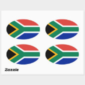 Sticker ovale Drapeau Afrique du Sud (Feuille)