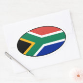 Sticker ovale Drapeau Afrique du Sud (Enveloppe)