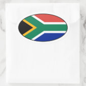 Sticker ovale Drapeau Afrique du Sud (Sac)