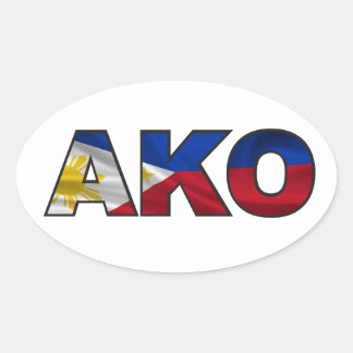 Sticker Ovale Drapeau AKO-Philippines