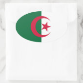 Sticker Ovale Drapeau Algérie (Sac)