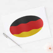 Sticker Ovale Drapeau allemand (Enveloppe)