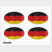 Sticker Ovale Drapeau allemand (Feuille)