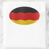 Sticker Ovale Drapeau allemand (Sac)