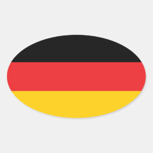 Sticker Ovale Drapeau allemand