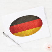 Sticker Ovale Drapeau allemand (Enveloppe)