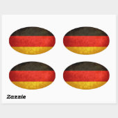 Sticker Ovale Drapeau allemand (Feuille)