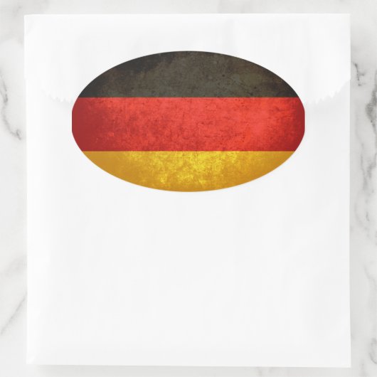 Sticker Ovale Drapeau allemand (Sac)