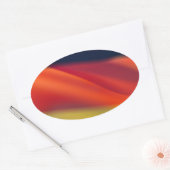 Sticker Ovale Drapeau allemand (Enveloppe)