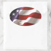 Sticker Ovale Drapeau américain (Sac)