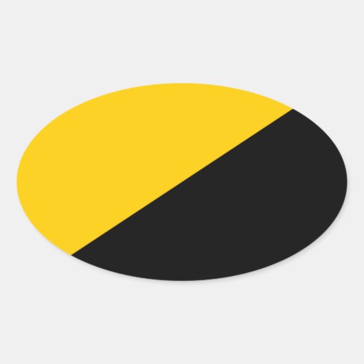 Sticker Ovale Drapeau anarcho-capitaliste (Devant)