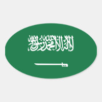 Sticker ovale Drapeau Arabie Saoudite